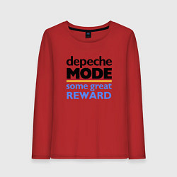 Лонгслив хлопковый женский Depeche Mode - Some Great Reward, цвет: красный