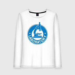 Лонгслив хлопковый женский Laboratory, цвет: белый