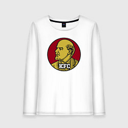 Лонгслив хлопковый женский Lenin KFC, цвет: белый