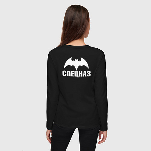 Женский лонгслив Спецназ разведка ГРУ / Черный – фото 4