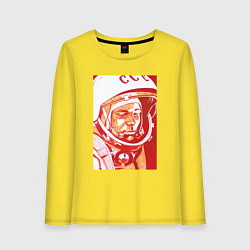 Лонгслив хлопковый женский Gagarin in red, цвет: желтый
