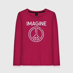 Женский лонгслив Imagine peace