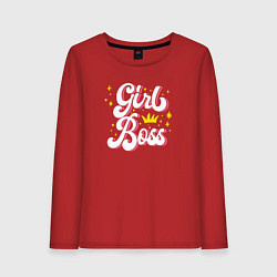 Женский лонгслив Girl boss crown