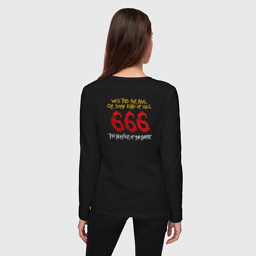 Женский лонгслив Iron Maiden The Number Of The Beast 666 / Черный – фото 4