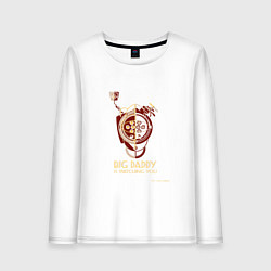 Лонгслив хлопковый женский Bioshock big daddy, цвет: белый