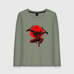 Лонгслив хлопковый женский Ninja, цвет: авокадо