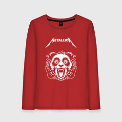 Лонгслив хлопковый женский Metallica rock panda, цвет: красный