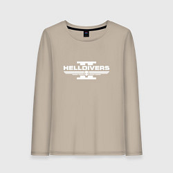Лонгслив хлопковый женский Helldivers 2, цвет: миндальный