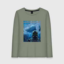 Лонгслив хлопковый женский Helldivers 2: ПТСР, цвет: авокадо