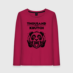 Лонгслив хлопковый женский Thousand Foot Krutch - rock panda, цвет: маджента