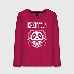 Лонгслив хлопковый женский Led Zeppelin rock panda, цвет: маджента