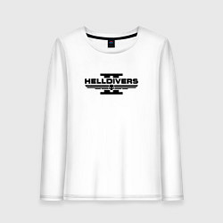 Лонгслив хлопковый женский Helldivers 2: Logo, цвет: белый