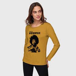 Лонгслив хлопковый женский Johnny Allen Hendrix, цвет: горчичный — фото 2