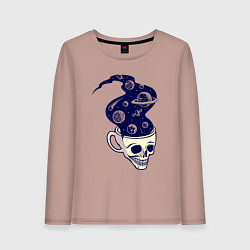 Женский лонгслив Dead drink space skull