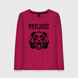 Лонгслив хлопковый женский Red Hot Chili Peppers - rock panda, цвет: маджента