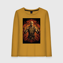 Лонгслив хлопковый женский Тайский боец Муай Тай, цвет: горчичный