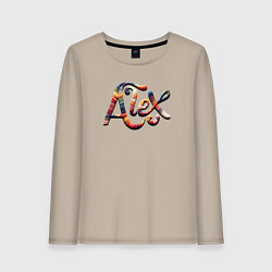 Лонгслив хлопковый женский Alex yarn art, цвет: миндальный