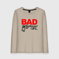 Женский лонгслив Bad girl with gun