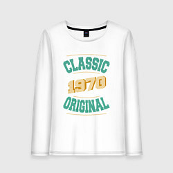 Лонгслив хлопковый женский 1970 классика, цвет: белый