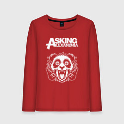 Лонгслив хлопковый женский Asking Alexandria rock panda, цвет: красный