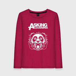 Лонгслив хлопковый женский Asking Alexandria rock panda, цвет: маджента