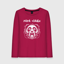 Лонгслив хлопковый женский Papa Roach rock panda, цвет: маджента