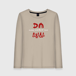 Лонгслив хлопковый женский Depeche Mode - Spirit shirt, цвет: миндальный