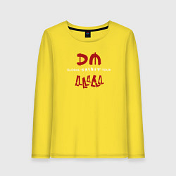 Лонгслив хлопковый женский Depeche Mode - Spirit shirt, цвет: желтый