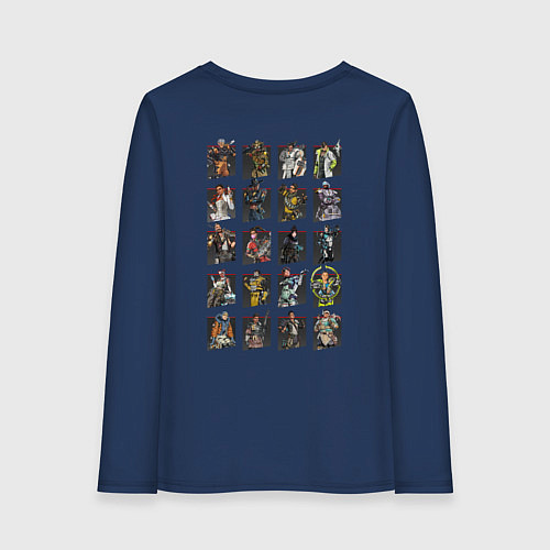 Женский лонгслив Апекс легенд - все герои / Тёмно-синий – фото 2