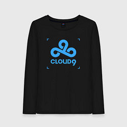 Лонгслив хлопковый женский Cloud9 - tecnic blue, цвет: черный