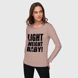 Лонгслив хлопковый женский Light weight baby, цвет: пыльно-розовый — фото 2