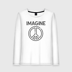 Лонгслив хлопковый женский Peace imagine, цвет: белый