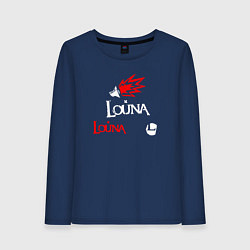 Лонгслив хлопковый женский Louna Louna, цвет: тёмно-синий