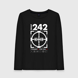 Лонгслив хлопковый женский Front 242 - Tyrany for you, цвет: черный
