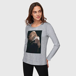 Лонгслив хлопковый женский Ведьма и чудовище Гидо, цвет: меланж — фото 2