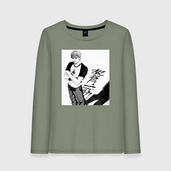 Лонгслив хлопковый женский Эйкити Онидзука учитель, цвет: авокадо