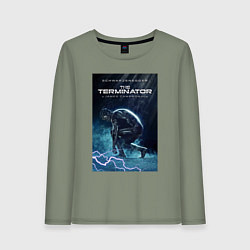 Лонгслив хлопковый женский Терминатор из будущего, цвет: авокадо
