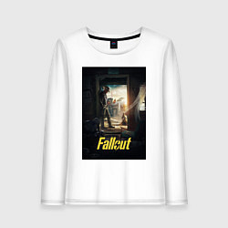 Лонгслив хлопковый женский Fallout - The Ghoul, цвет: белый