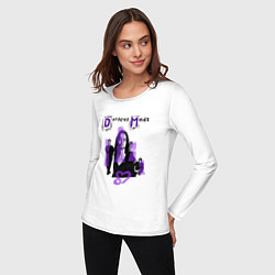 Лонгслив хлопковый женский Depeche Mode - Sofad devotional tour, цвет: белый — фото 2