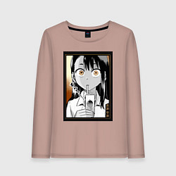 Лонгслив хлопковый женский Не издевайся Нагаторо Хаясэ, цвет: пыльно-розовый