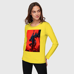 Лонгслив хлопковый женский Берсерк Гатс Драгонслейер, цвет: желтый — фото 2