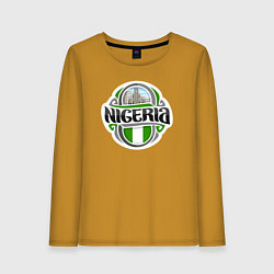 Лонгслив хлопковый женский Нигерия, цвет: горчичный