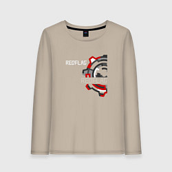 Женский лонгслив Red Flag - Industrial logo