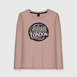 Лонгслив хлопковый женский City London, цвет: пыльно-розовый