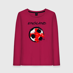 Лонгслив хлопковый женский Football England, цвет: маджента