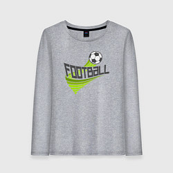 Лонгслив хлопковый женский Football game, цвет: меланж