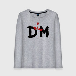 Лонгслив хлопковый женский Депеш мод логотип, цвет: меланж