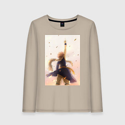 Лонгслив хлопковый женский Хвост Феи Нацу Драгнил, цвет: миндальный