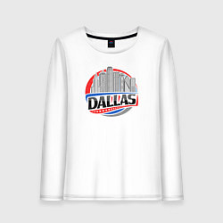 Лонгслив хлопковый женский Dallas - USA, цвет: белый