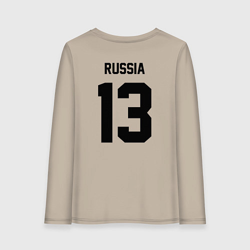 Женский лонгслив Russia 13 / Миндальный – фото 2